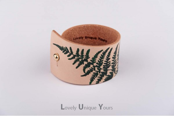 Жіночий шкіряний браслет LUY N. 9 FERN - зелений